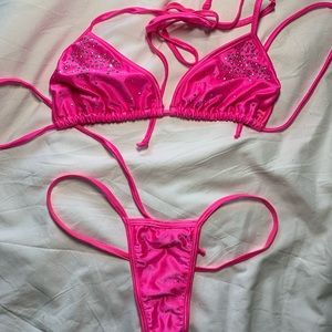 Hot Pink String Bikini